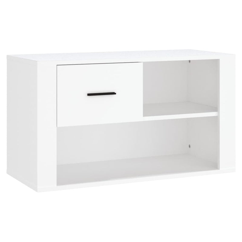 vidaXL fehér szerelt fa cipősszekrény 80x35x45 cm