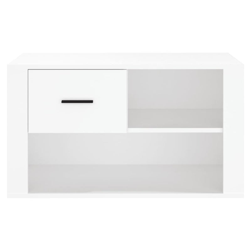vidaXL fehér szerelt fa cipősszekrény 80x35x45 cm