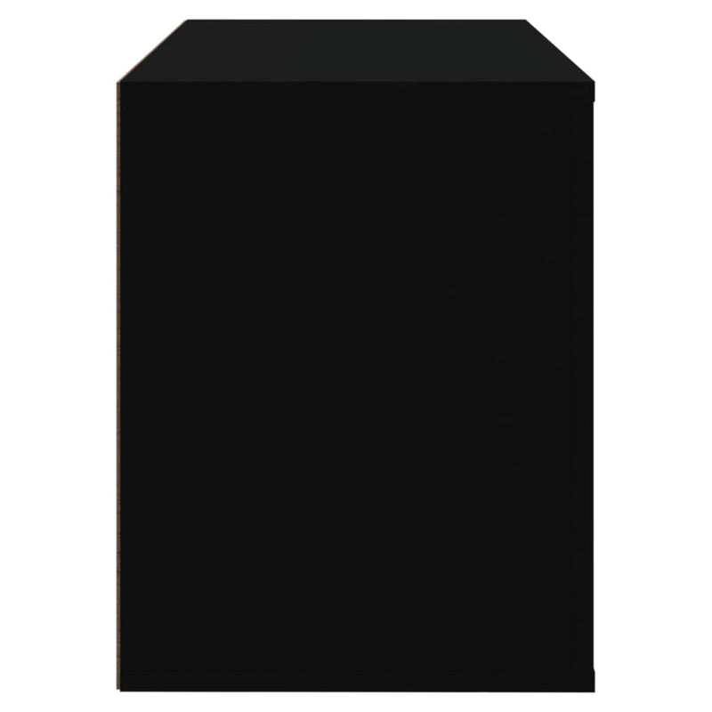 vidaXL fekete szerelt fa cipősszekrény 80x35x45 cm