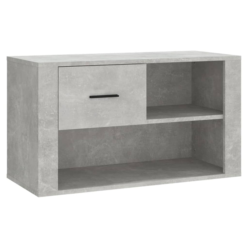 vidaXL betonszürke szerelt fa cipőszekrény 80x35x45 cm