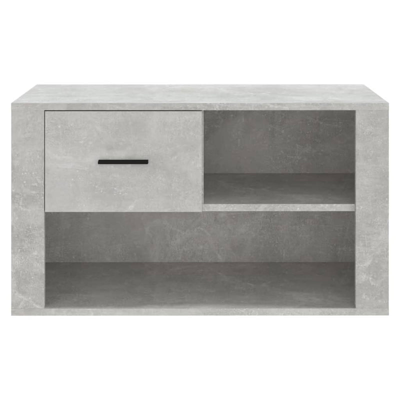 vidaXL betonszürke szerelt fa cipőszekrény 80x35x45 cm