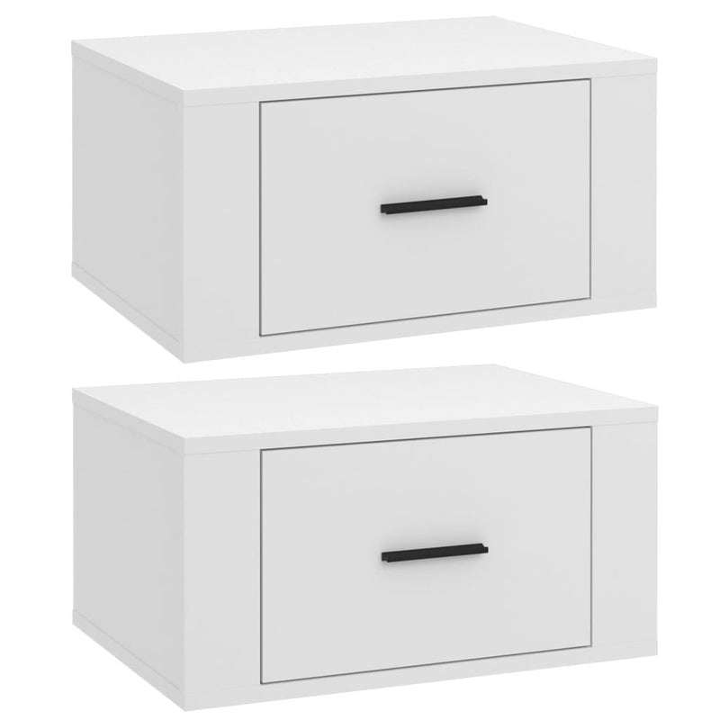 vidaXL 2 db fehér falra szerelhető éjjeliszekrény 50 x 36 x 25 cm
