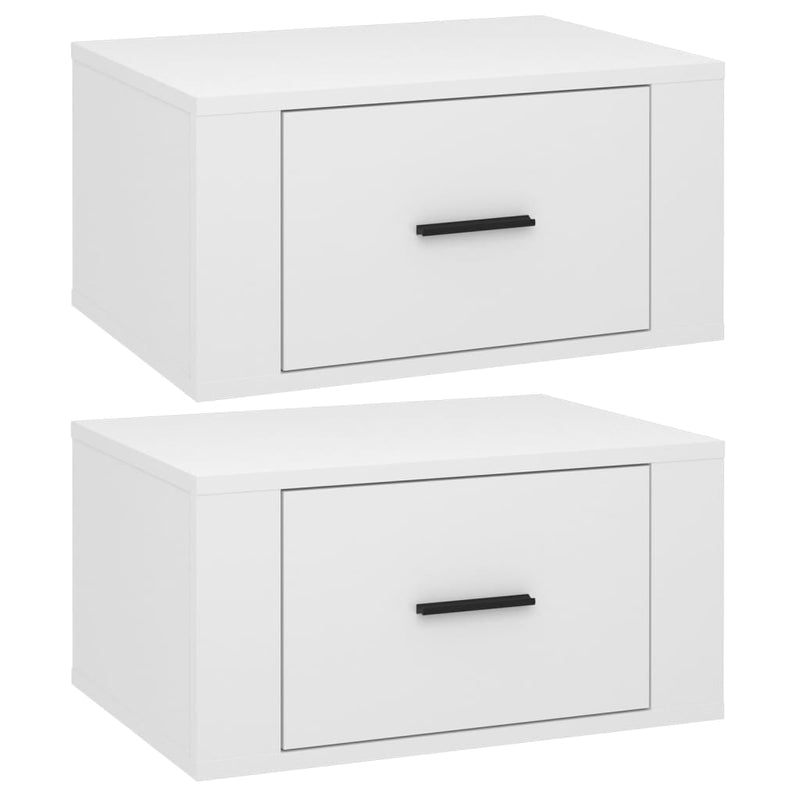 vidaXL 2 db magasfényű fehér fali éjjeliszekrény 50x36x25 cm