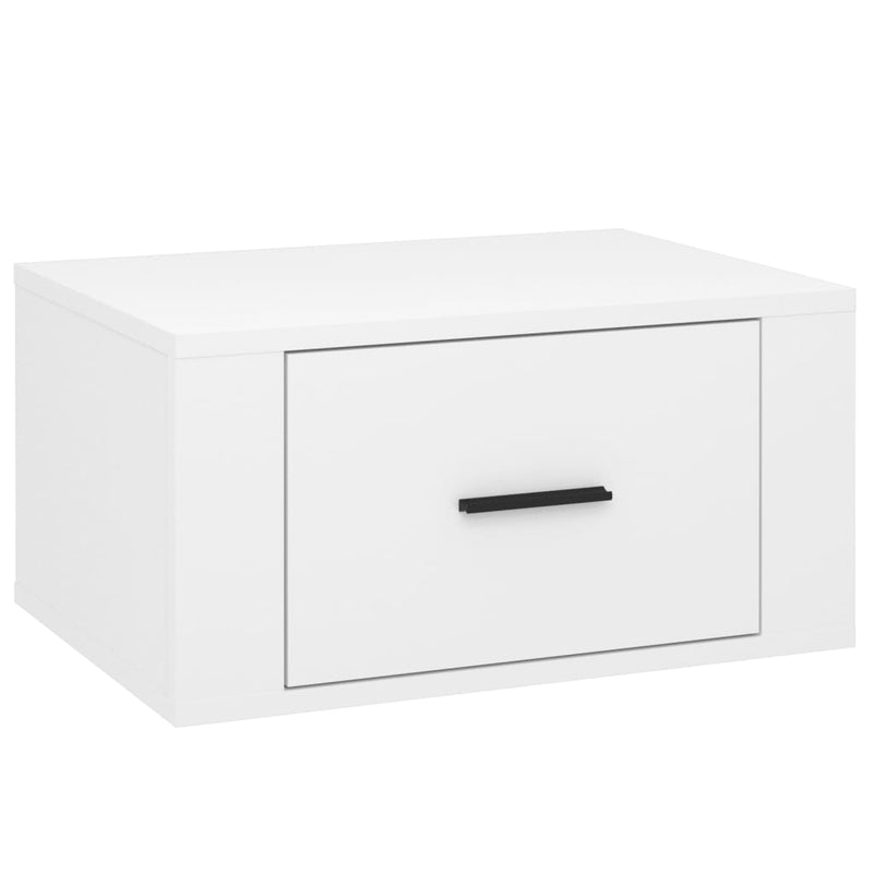 vidaXL 2 db magasfényű fehér fali éjjeliszekrény 50x36x25 cm
