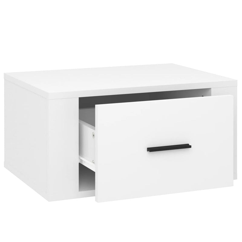vidaXL 2 db magasfényű fehér fali éjjeliszekrény 50x36x25 cm