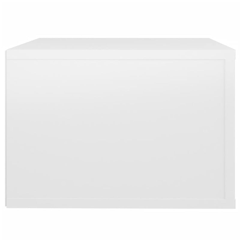 vidaXL 2 db magasfényű fehér fali éjjeliszekrény 50x36x25 cm