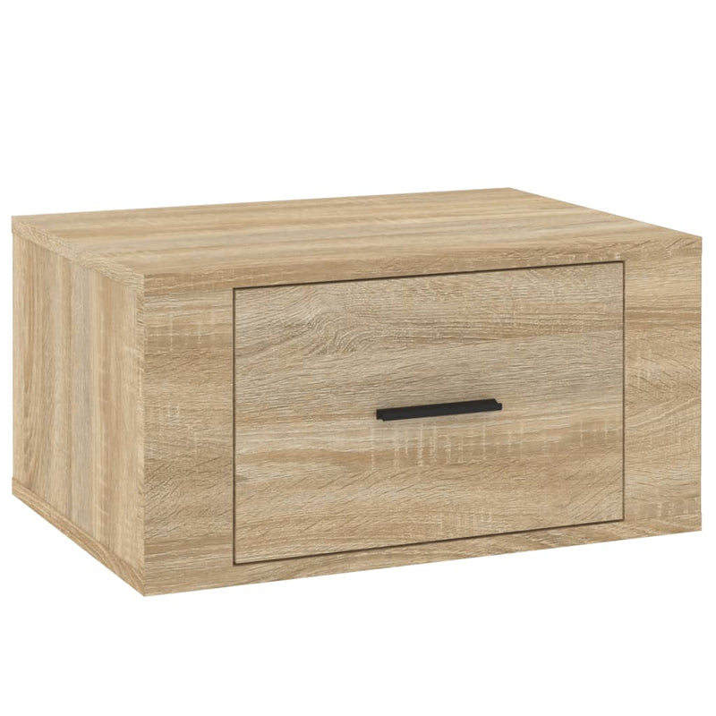 vidaXL 2 db sonoma tölgy falra szerelhető éjjeliszekrény 50x36x25 cm