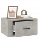 vidaXL 2 db betonszürke falra szerelhető éjjeliszekrény 50x36x25 cm