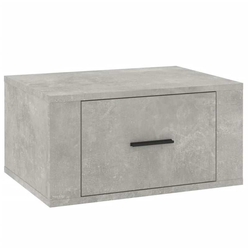 vidaXL 2 db betonszürke falra szerelhető éjjeliszekrény 50x36x25 cm