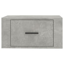 vidaXL 2 db betonszürke falra szerelhető éjjeliszekrény 50x36x25 cm