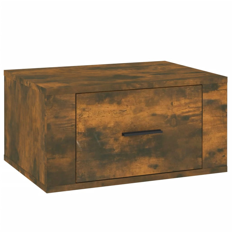 vidaXL 2db füstös tölgy színű fali éjjeliszekrény 50 x 36 x 25 cm