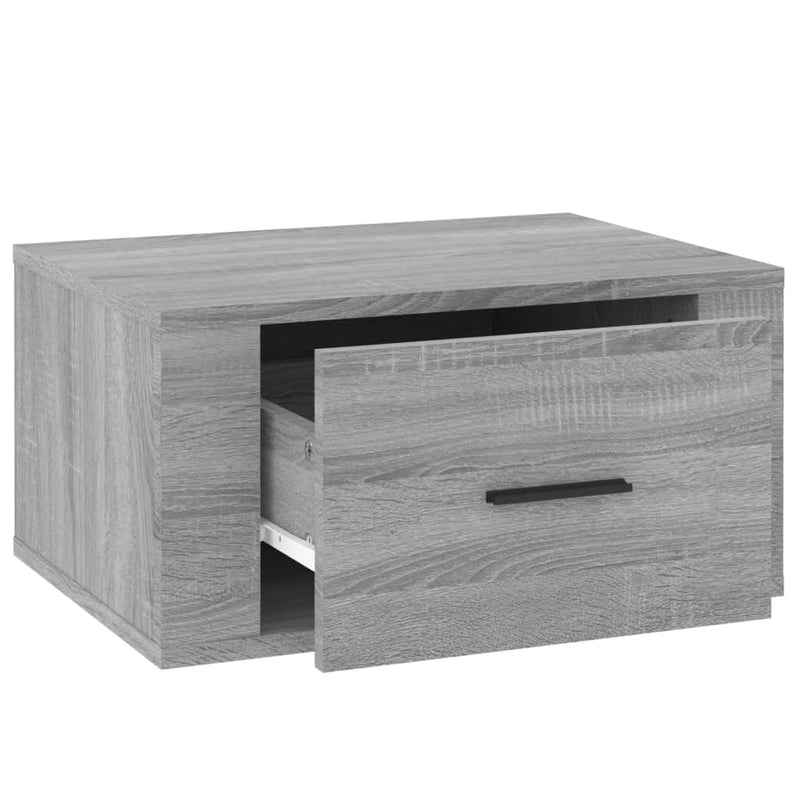 vidaXL 2 db szürke sonoma falra szerelhető éjjeliszekrény 50x36x25 cm