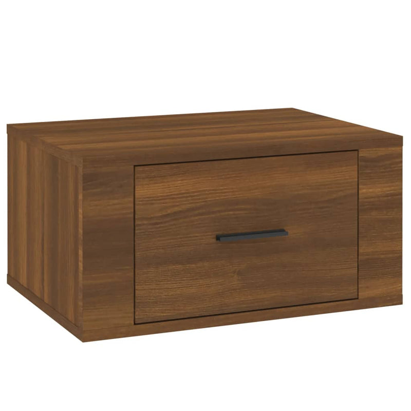 vidaXL 2 db barna tölgy színű fali éjjeliszekrény 50 x 36 x 25 cm
