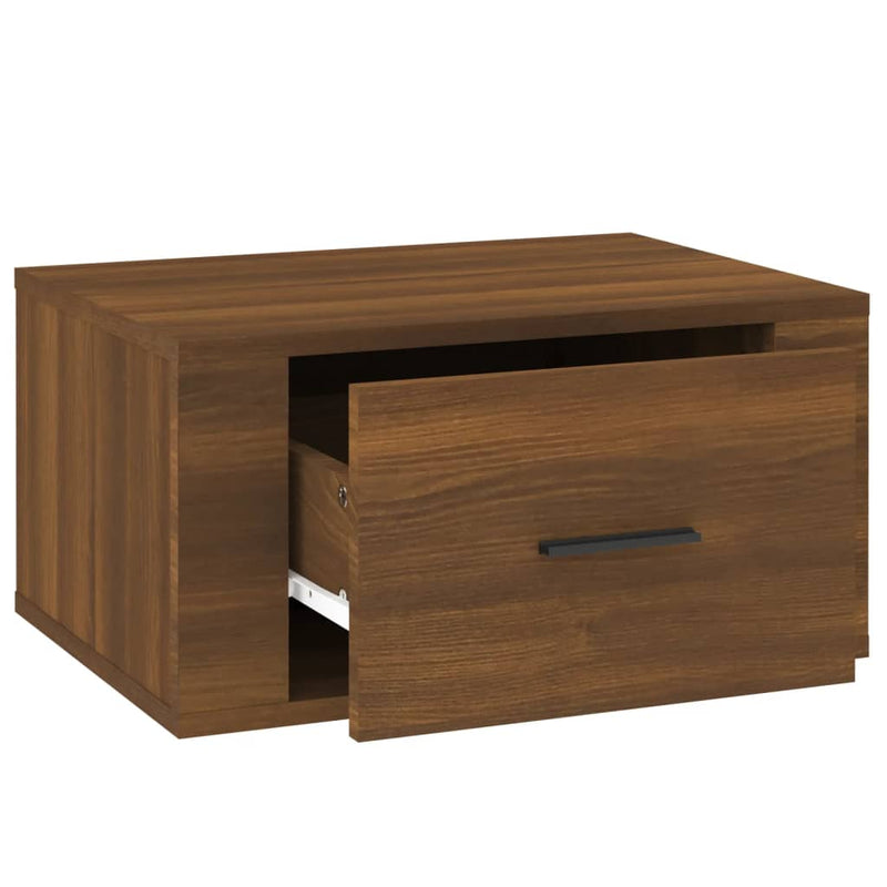 vidaXL 2 db barna tölgy színű fali éjjeliszekrény 50 x 36 x 25 cm
