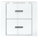 vidaXL magasfényű fehér falra szerelhető éjjeliszekrény 50x36x47 cm