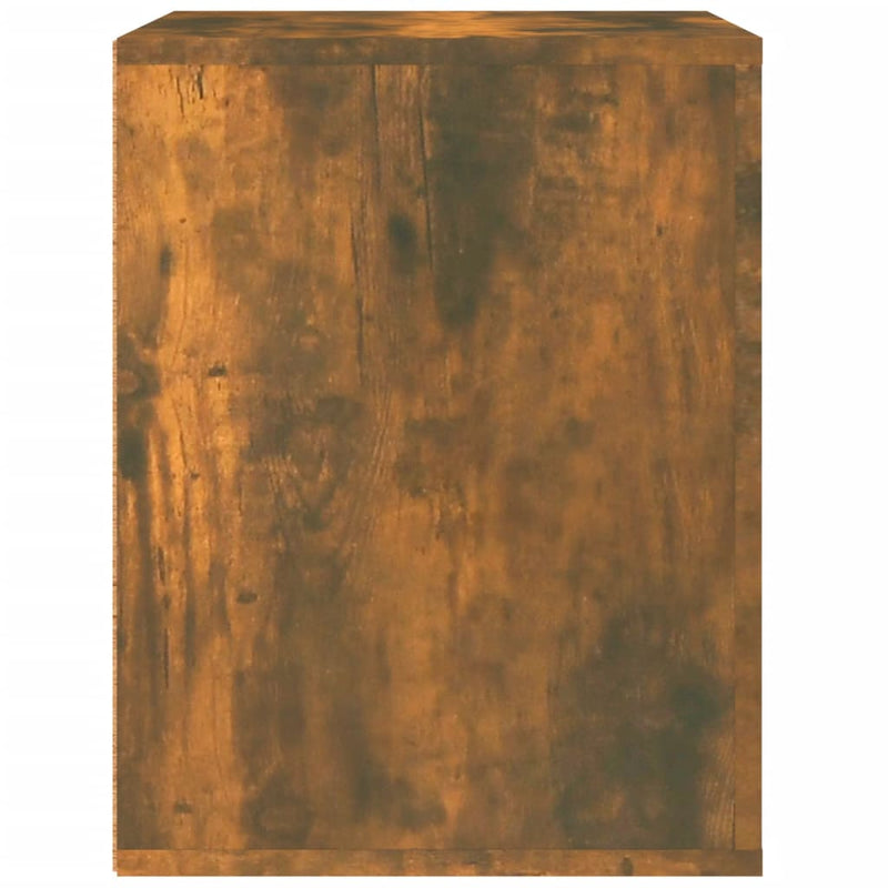 vidaXL füstös tölgy színű falra szerelhető éjjeliszekrény 50x36x47 cm