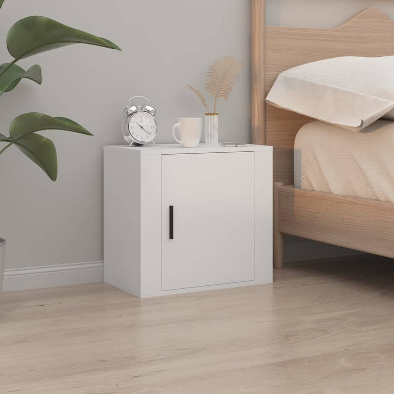 vidaXL 2 db fehér falra szerelhető éjjeliszekrény 50x30x47 cm