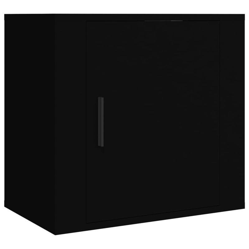 vidaXL 2 db fekete falra szerelhető éjjeliszekrény 50 x 30 x 47 cm