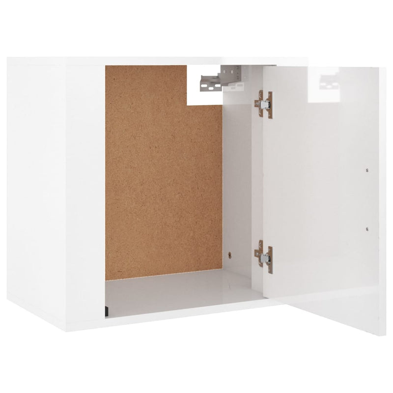 vidaXL 2 db magasfényű fehér fali éjjeliszekrény 50x30x47 cm