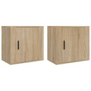 vidaXL 2 db sonoma tölgy falra szerelhető éjjeliszekrény 50x30x47 cm