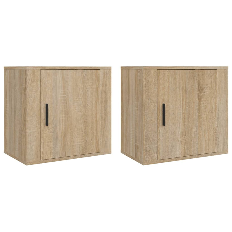 vidaXL 2 db sonoma tölgy falra szerelhető éjjeliszekrény 50x30x47 cm