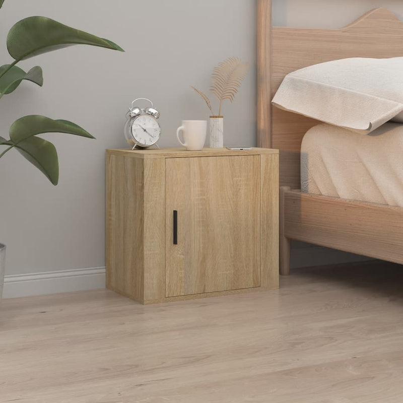vidaXL 2 db sonoma tölgy falra szerelhető éjjeliszekrény 50x30x47 cm