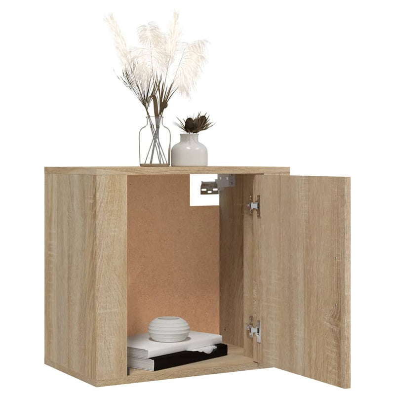 vidaXL 2 db sonoma tölgy falra szerelhető éjjeliszekrény 50x30x47 cm