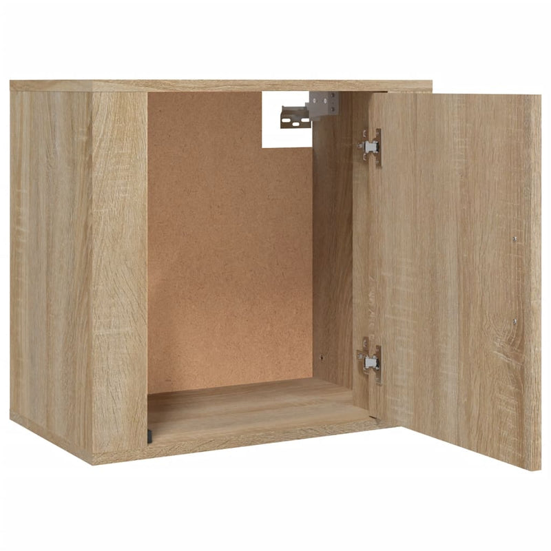 vidaXL 2 db sonoma tölgy falra szerelhető éjjeliszekrény 50x30x47 cm