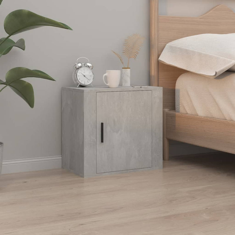 vidaXL 2 db betonszürke falra szerelhető éjjeliszekrény 50x30x47 cm