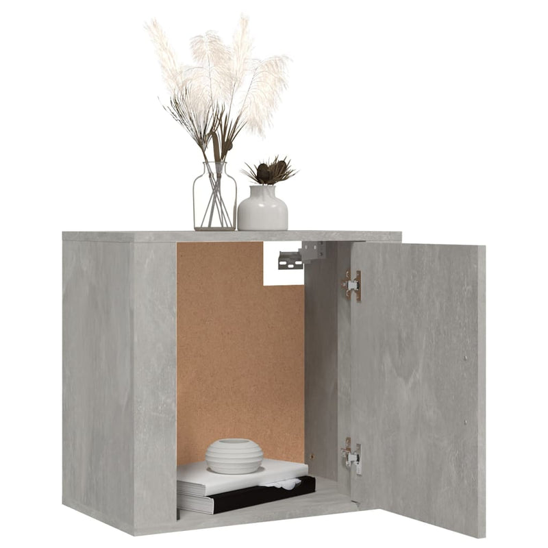 vidaXL 2 db betonszürke falra szerelhető éjjeliszekrény 50x30x47 cm