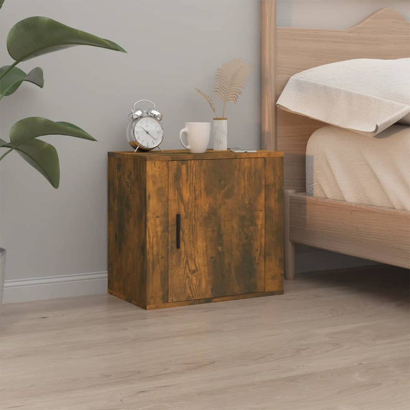 vidaXL 2db füstös tölgy színű fali éjjeliszekrény 50 x 30 x 47 cm