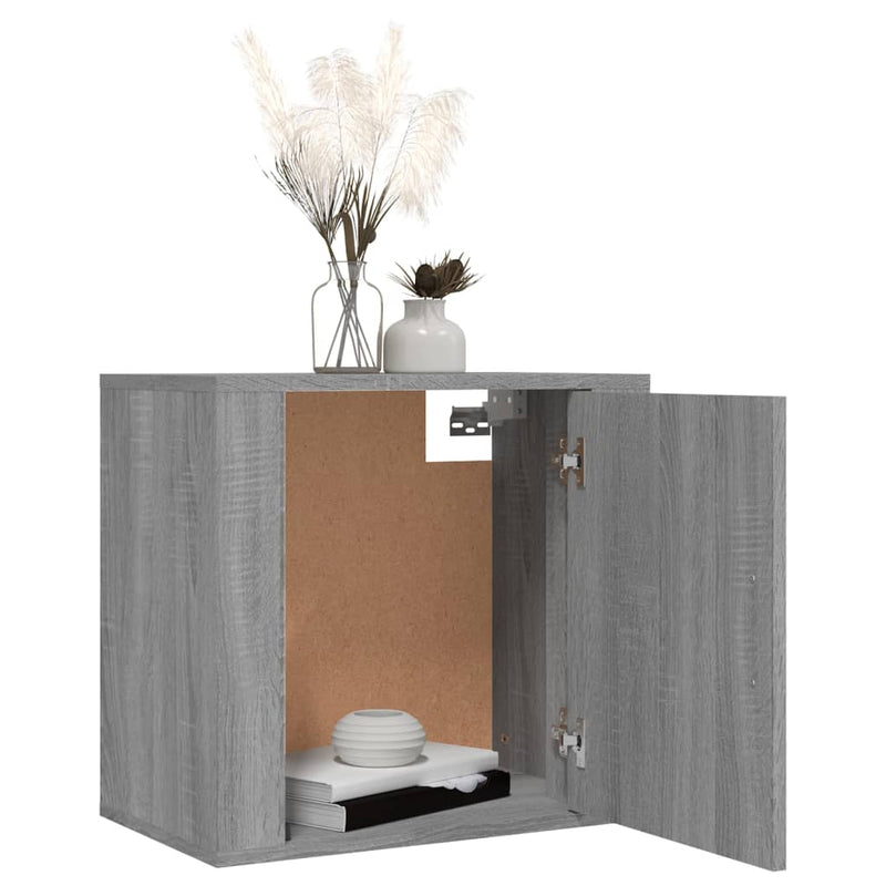 vidaXL 2 db szürke sonoma falra szerelhető éjjeliszekrény 50x30x47 cm