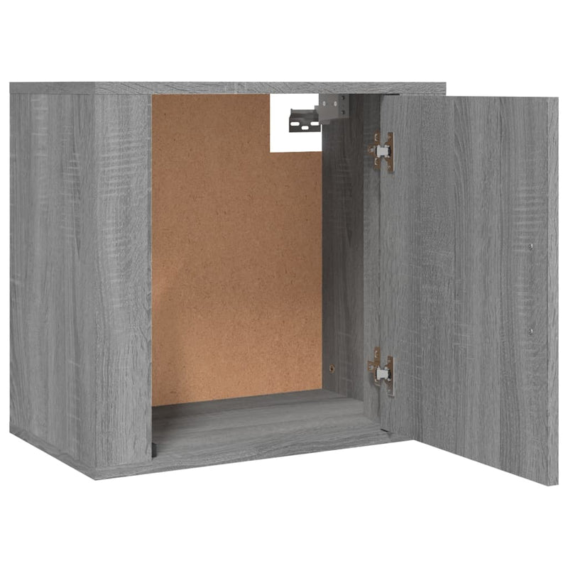 vidaXL 2 db szürke sonoma falra szerelhető éjjeliszekrény 50x30x47 cm
