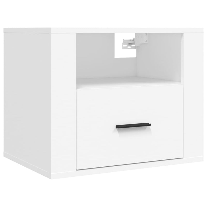 vidaXL 2 db fehér falra szerelhető éjjeliszekrény 50 x 36 x 40 cm