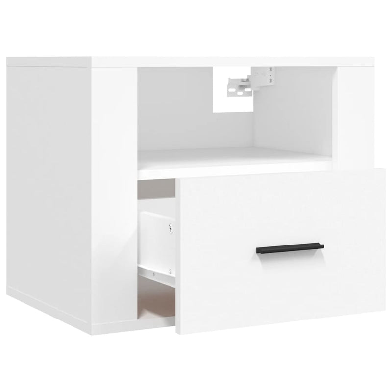 vidaXL 2 db fehér falra szerelhető éjjeliszekrény 50 x 36 x 40 cm