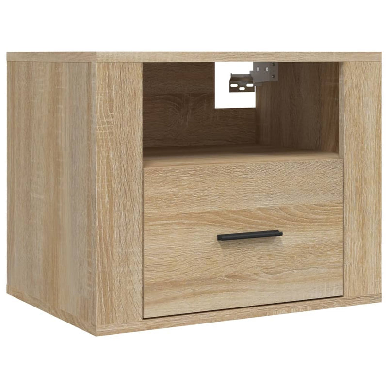 vidaXL 2 db sonoma tölgy falra szerelhető éjjeliszekrény 50x36x40 cm