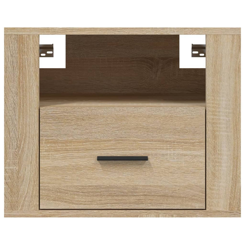 vidaXL 2 db sonoma tölgy falra szerelhető éjjeliszekrény 50x36x40 cm