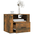 vidaXL 2db füstös tölgy színű fali éjjeliszekrény 50 x 36 x 40 cm