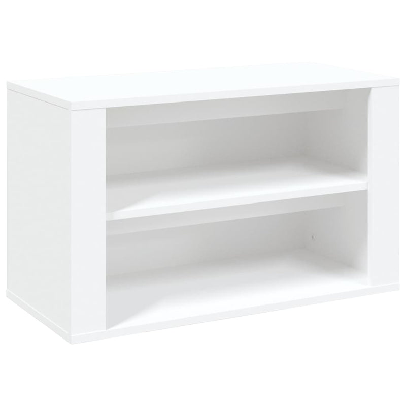 vidaXL fehér szerelt fa cipőtartó 75x35x45 cm