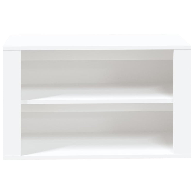 vidaXL fehér szerelt fa cipőtartó 75x35x45 cm