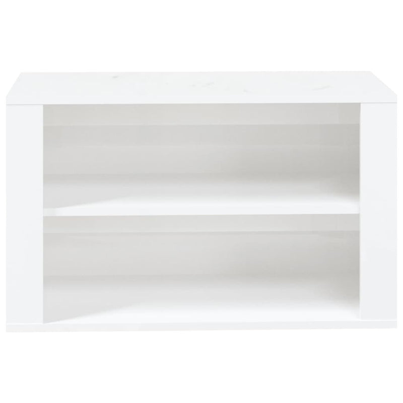 vidaXL magasfényű fehér szerelt fa cipőtartó 75 x 35 x 45 cm