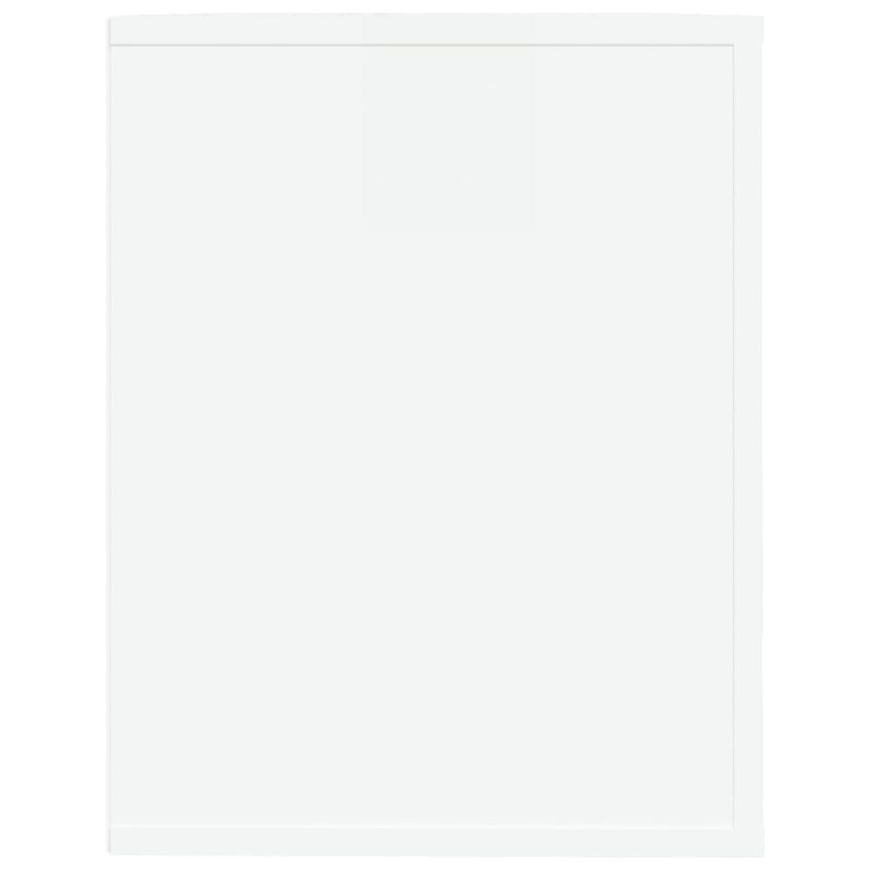 vidaXL magasfényű fehér szerelt fa cipőtartó 75 x 35 x 45 cm