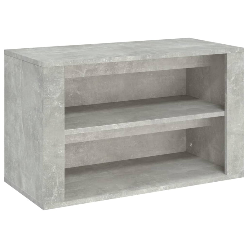 vidaXL betonszürke szerelt fa cipőtartó 75 x 35 x 45 cm