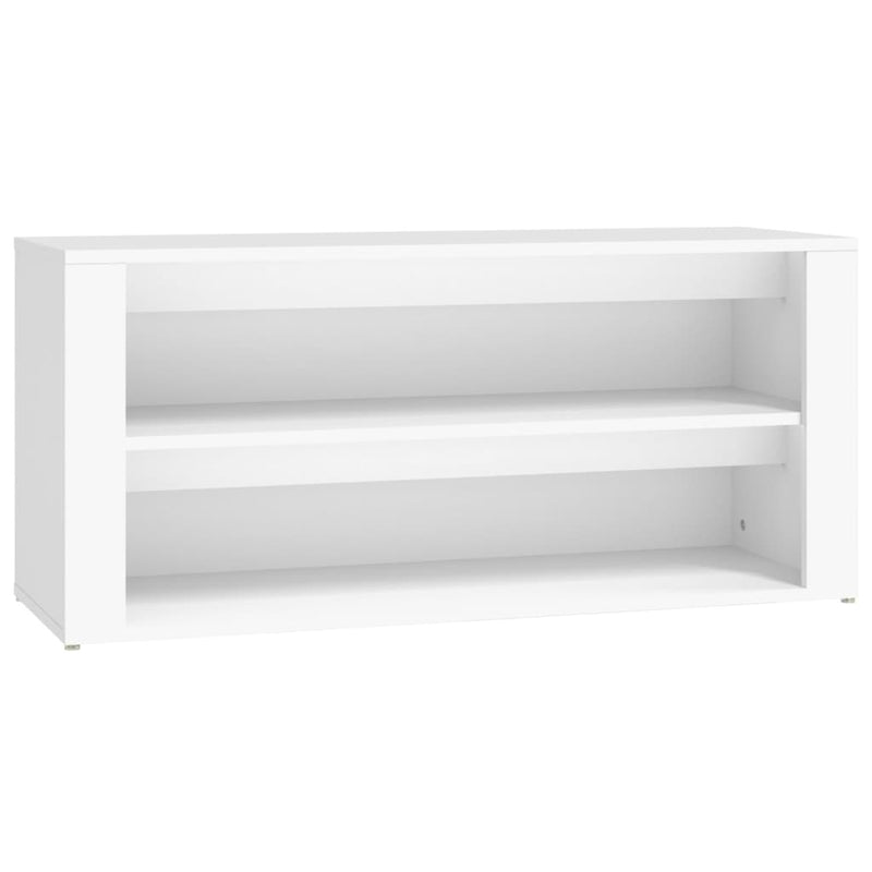 vidaXL fehér szerelt fa cipőtartó 100x35x45 cm