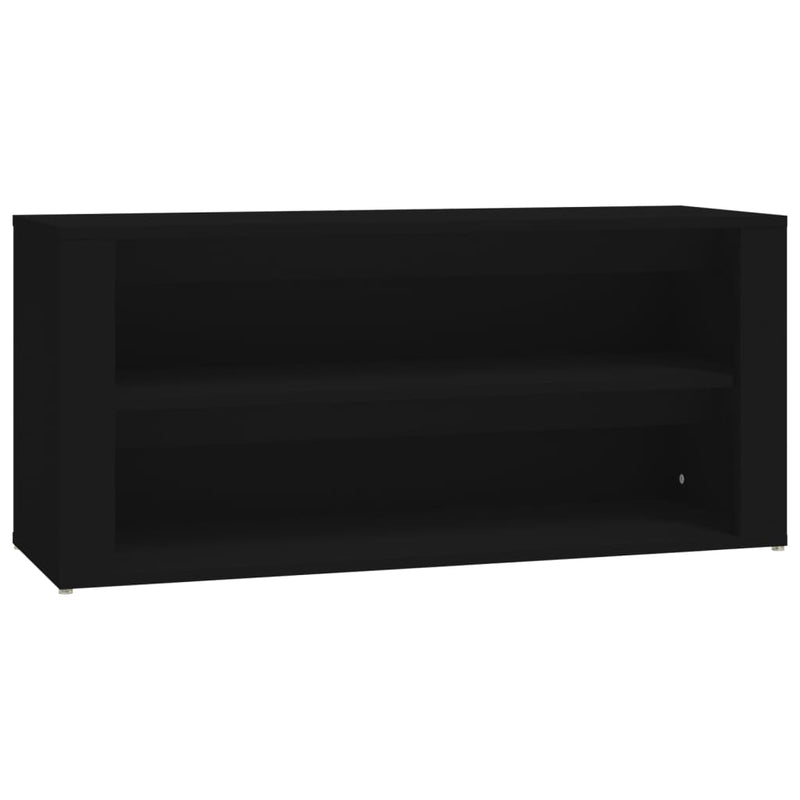 vidaXL fekete szerelt fa cipőtartó 100x35x45 cm