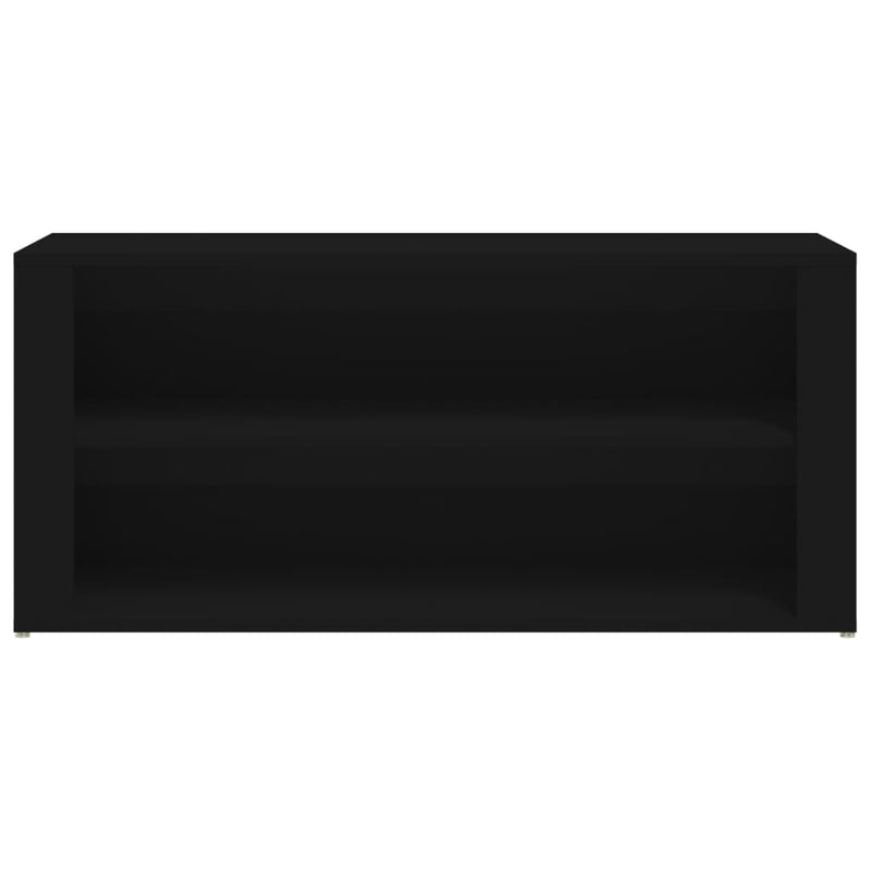 vidaXL fekete szerelt fa cipőtartó 100x35x45 cm