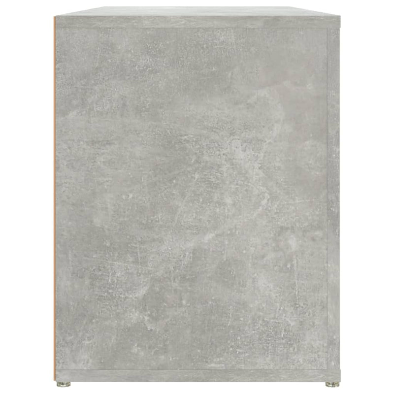 vidaXL betonszürke szerelt fa cipőtartó 100x35x45 cm