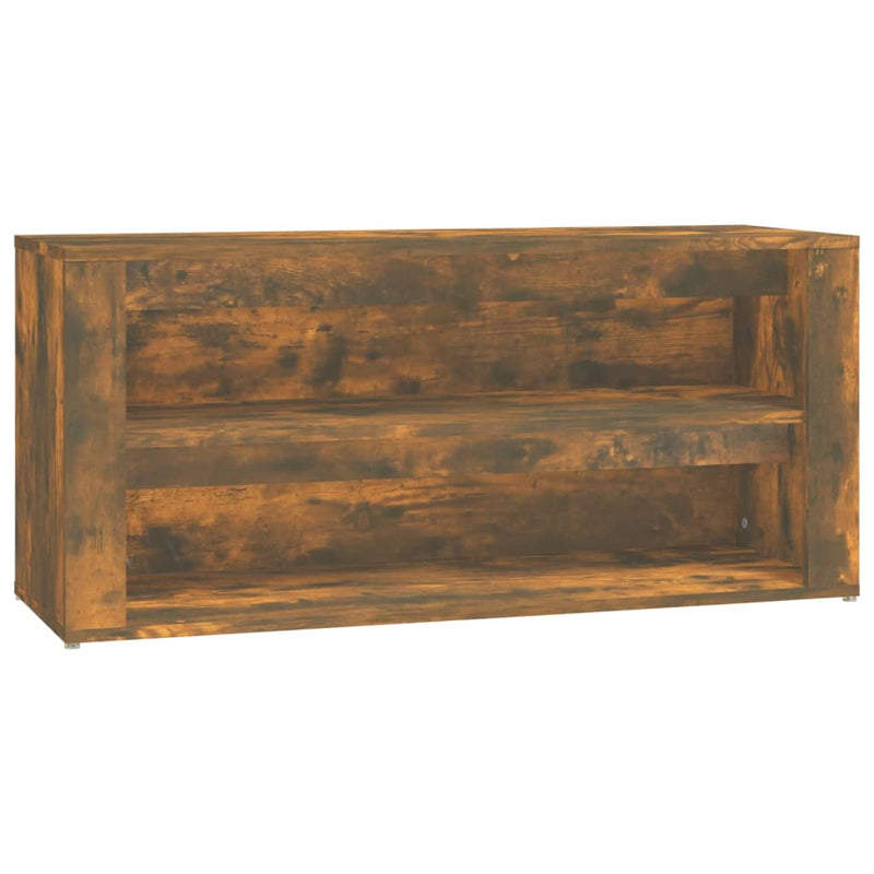 vidaXL füstös tölgy színű szerelt fa cipőtartó 100x35x45 cm