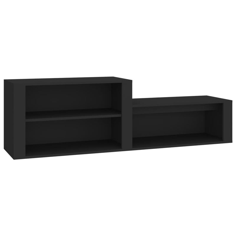 vidaXL fekete szerelt fa cipőszekrény 150 x 35 x 45 cm