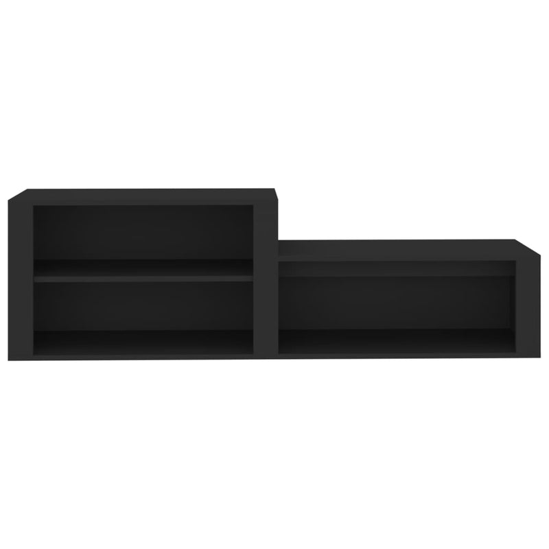 vidaXL fekete szerelt fa cipőszekrény 150 x 35 x 45 cm